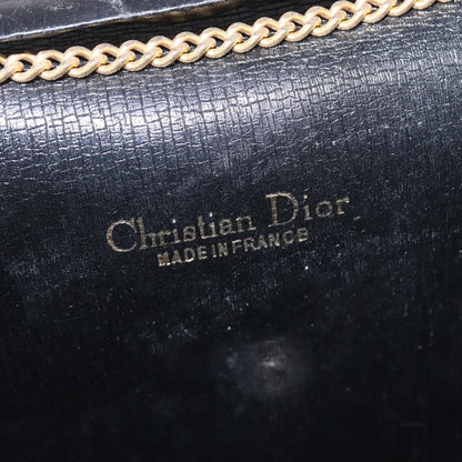 Christian Dior Vintage Honeycomb Flap Crossbody Bag Coated Canvas, BLACK, CANVAS, Clutche & pouche