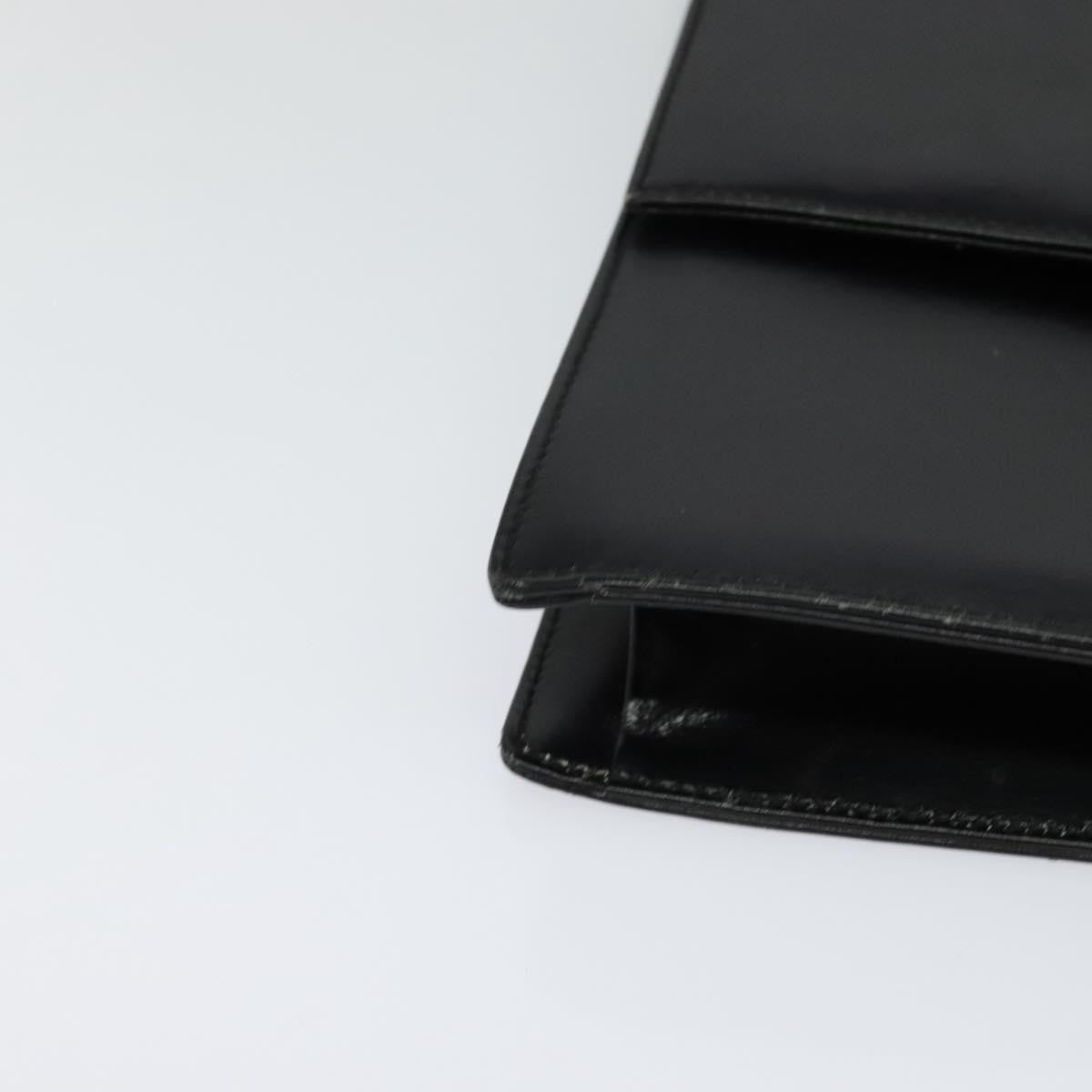 Gucci Vintage Flap Shoulder Bag Leather, BLACK, LEATHER, Shoulder bag