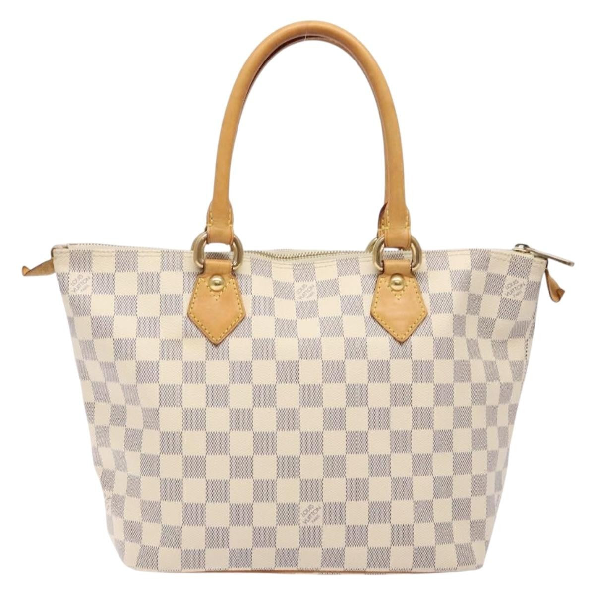 Louis Vuitton Saleya Handbag Damier, WHITE, CANVAS, Tote bag