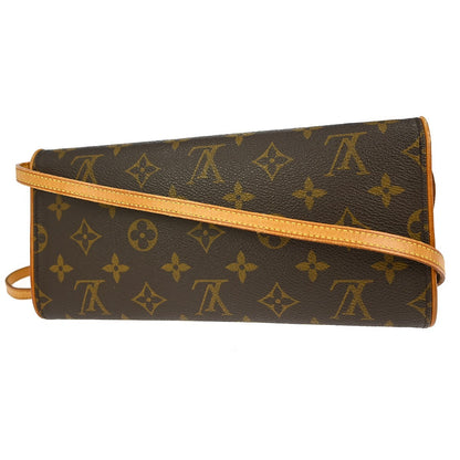 Louis Vuitton Twin Handbag Monogram Canvas, BROWN, CANVAS, Clutche & pouche