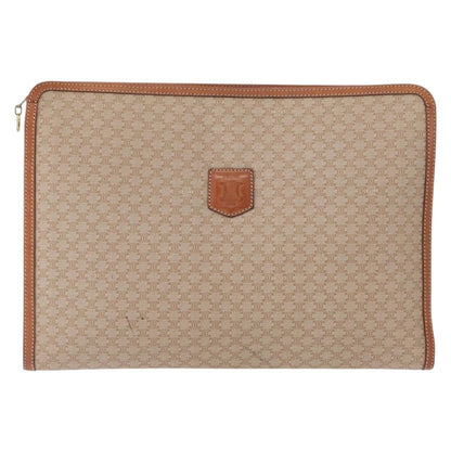 Celine Macadam Pochette Clutch, BEIGE, PVC, Clutche & pouche