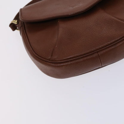 Burberry Flap Shoulder Bag Leather, BROWN, LEATHER, Shoulder bag