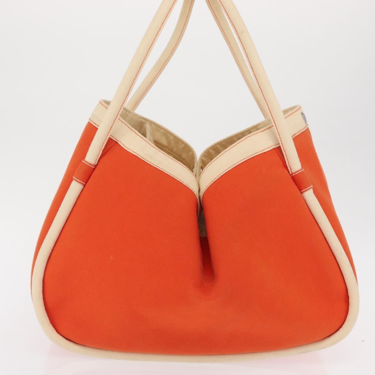 Hermes Lindy de Plage Tote Toile, Orange, Canvas, Tote Bag