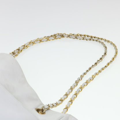 Chanel Vintage Shopping Tote Lambskin, WHITE, LEATHER, Shoulder bag