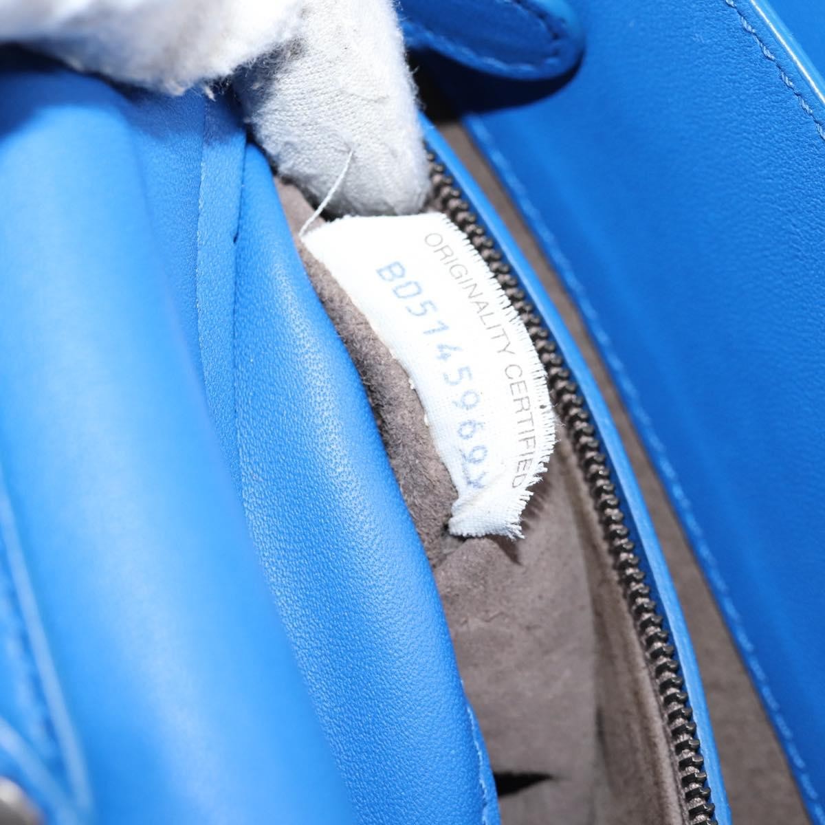 Bottega Veneta Clip Flap Bag Leather, Blue, Leather, Shoulder Bag