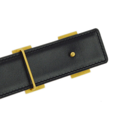 Hermes Constance Reversible Belt Leather, BROWN, LEATHER, Belts