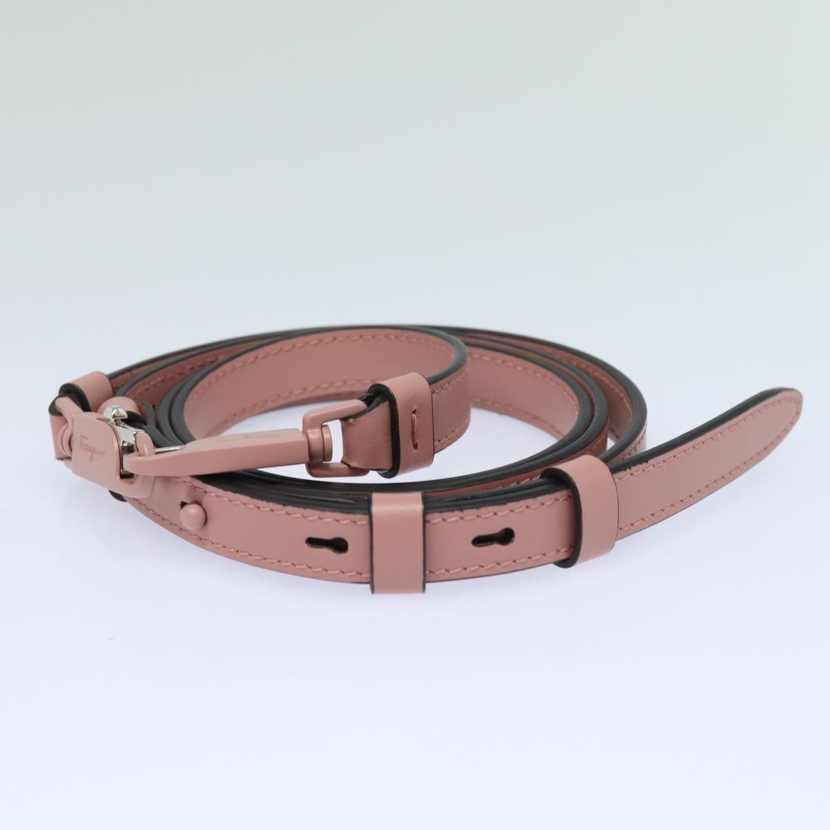 Salvatore Ferragamo Boxyz Top Handle Bag Woven Leather, PINK, LEATHER, Shoulder bag