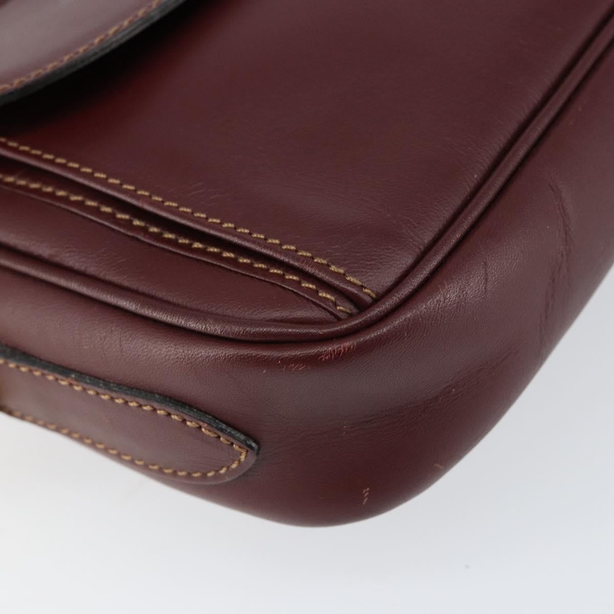 cartier Must de Cartier Shoulder Bag Leather, BURGUNDY, LEATHER, Shoulder bag