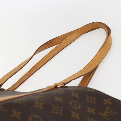 Louis Vuitton Shopping Sac Handbag Monogram Canvas, BROWN, CANVAS, Tote bag
