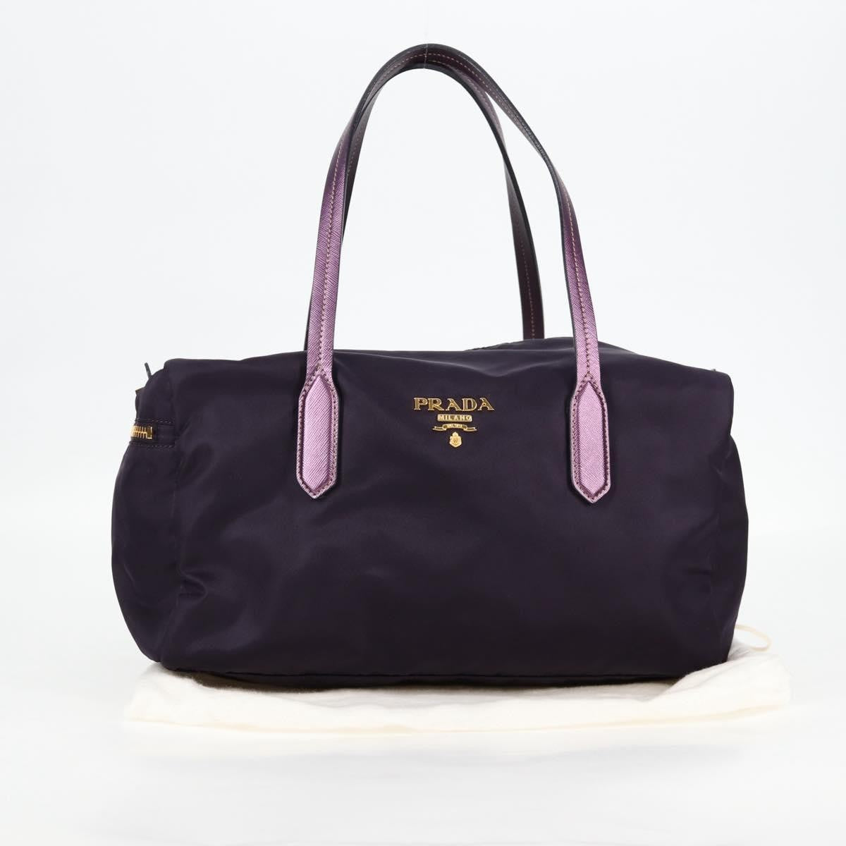 Prada Vintage Boston Bag Nylon, PURPLE, NYLON, Bag