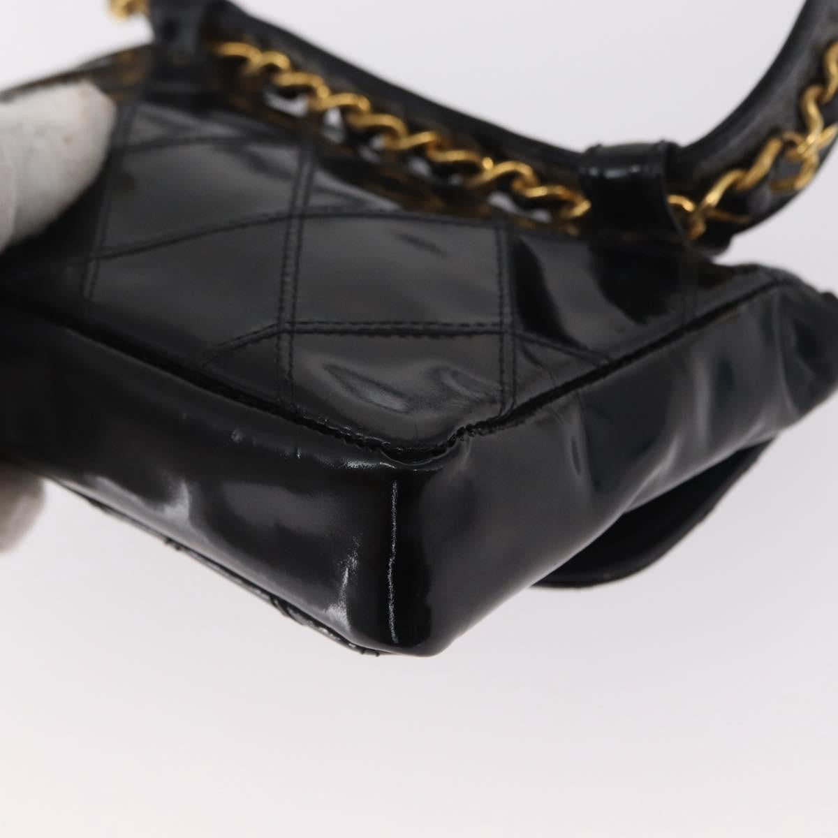 Chanel Vintage Flap Belt Bag Quilted Leather, BLACK, LEATHER, Clutche & pouche