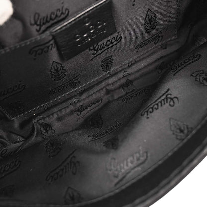 Gucci Vintage Handbag Leather, BLACK, LEATHER, Handbag