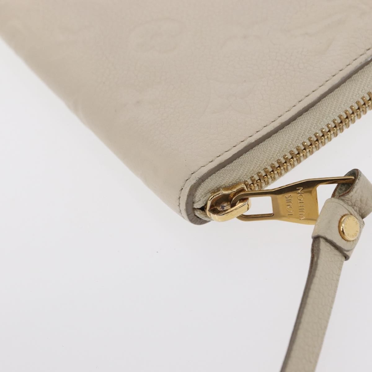 Louis Vuitton Zippy Wallet NM Leather Empreinte, WHITE, LEATHER, Wallets