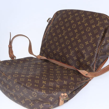 Louis Vuitton Saumur Handbag Monogram Canvas, BROWN, CANVAS, Shoulder bag