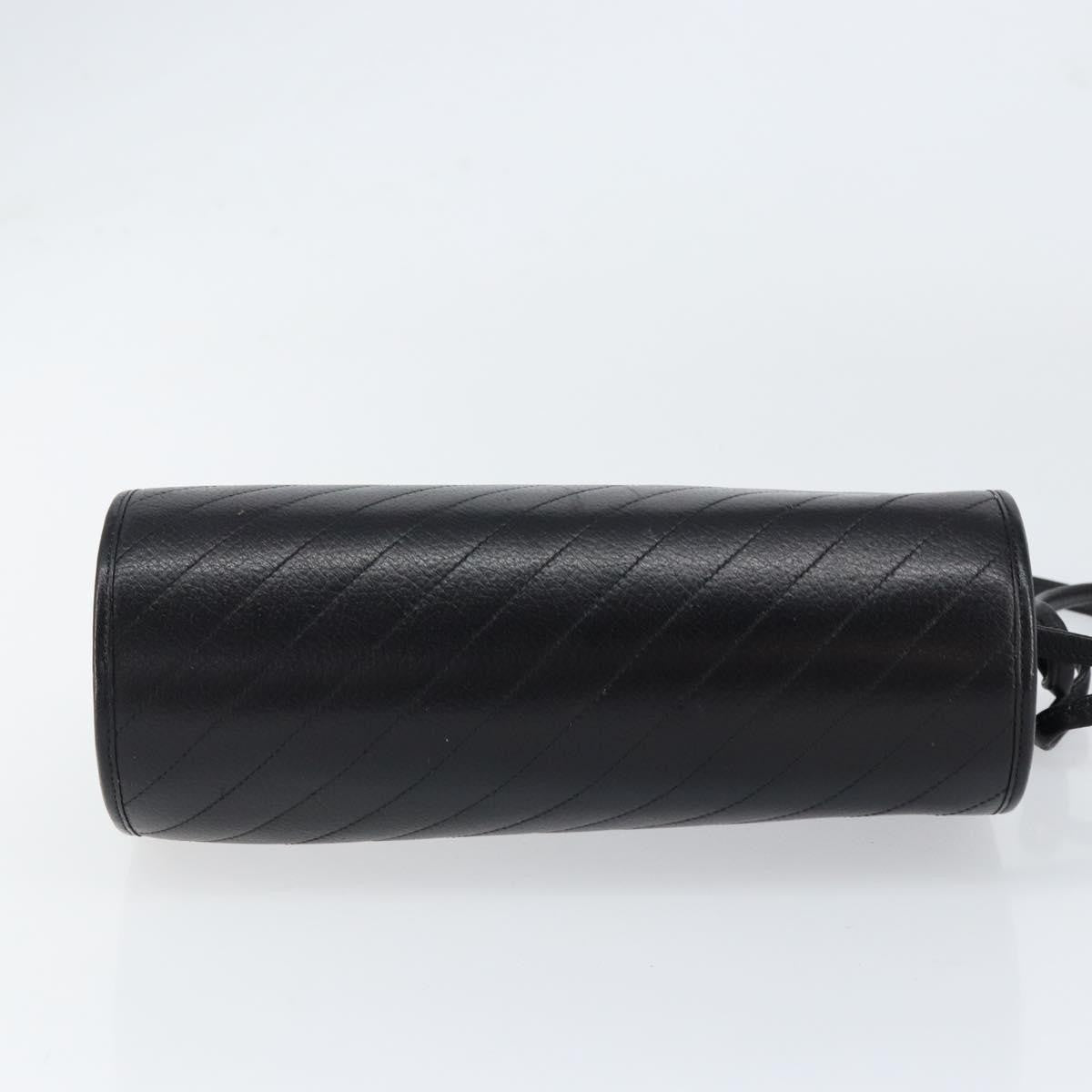 Christian Dior Vintage Shoulder Bag Leather, BLACK, LEATHER, Shoulder bag