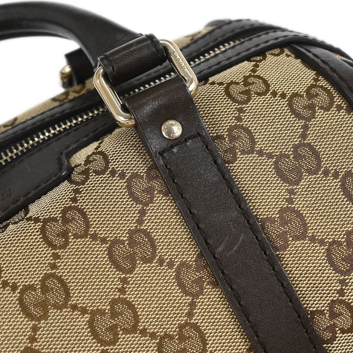 Gucci Abbey Boston Bag GG Canvas, BEIGE, CANVAS, Handbag