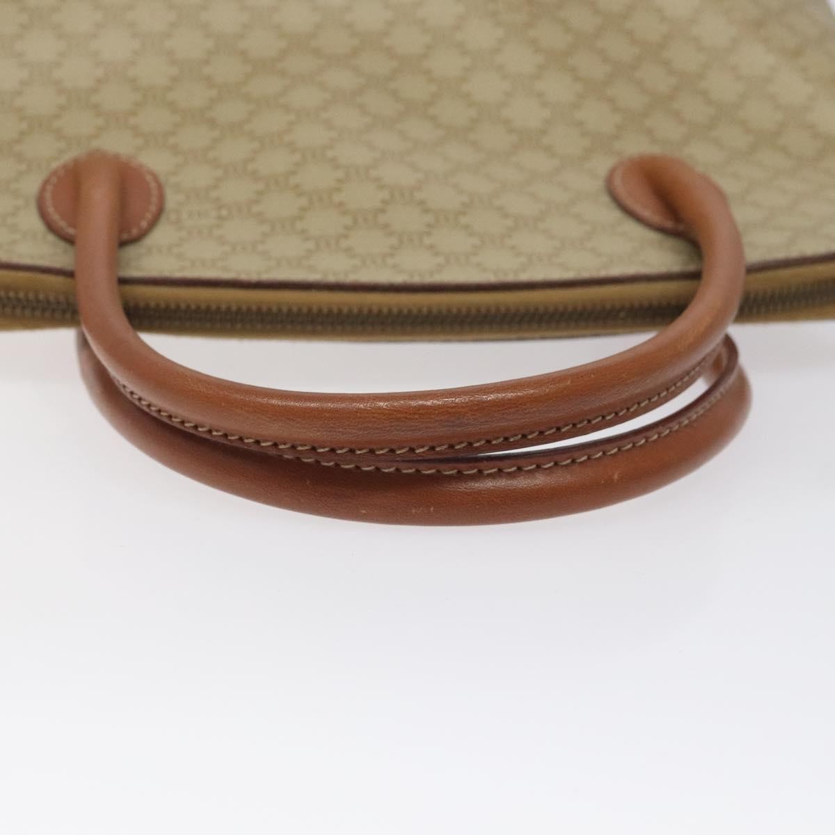 Celine Vintage Macadam Handbag Canvas, BEIGE, CANVAS, Handbag