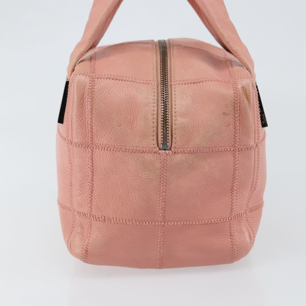 Chanel Chocolate Bar CC Bowler Bag Caviar skin, PINK, LEATHER, Handbag