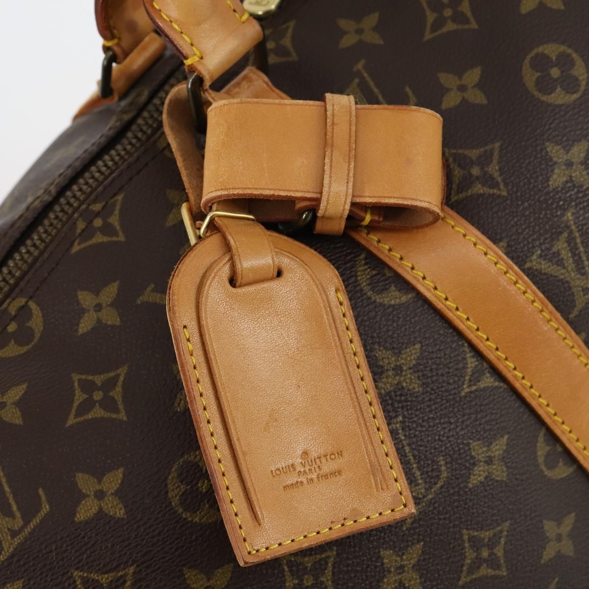 Louis Vuitton Keepall Bag Monogram Canvas, BROWN, CANVAS, Travel bag