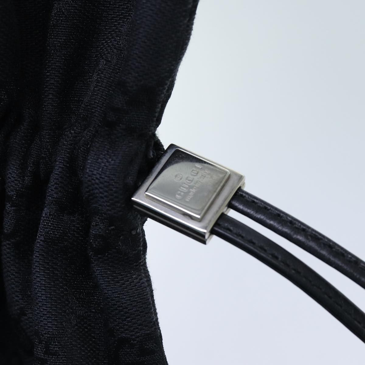 Gucci Vintage Web Drawstring Bucket Bag GG Coated Canvas, BLACK, CANVAS, Clutche & pouche