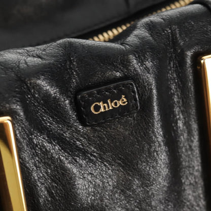 Chloe Ethel Handbag Leather, BLACK, LEATHER, Handbag