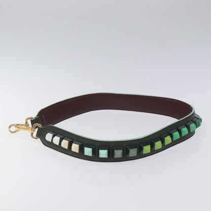 Fendi Strap You Shoulder Strap Leather, GREEN, LEATHER, Straps
