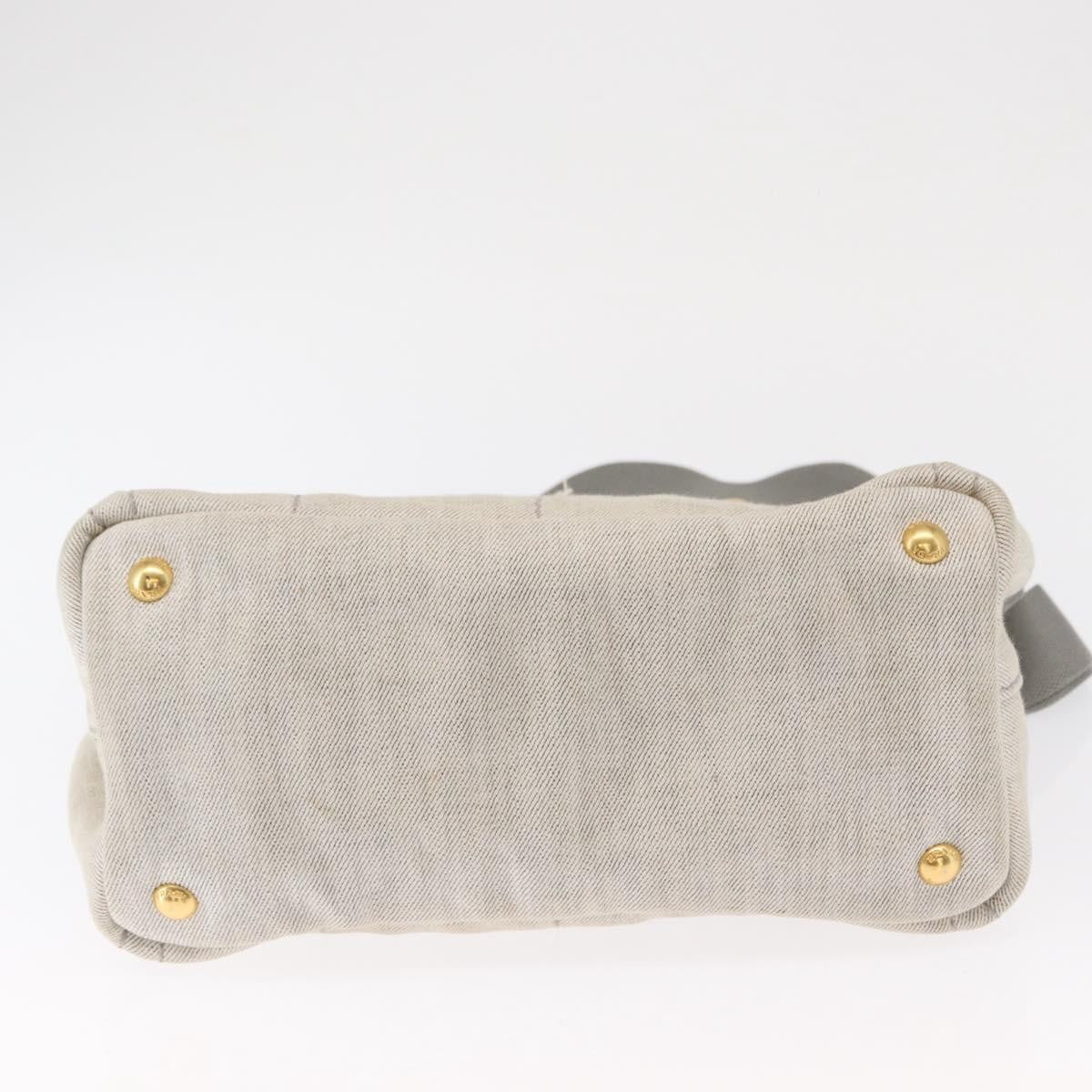 Prada Canapa Convertible Tote Canvas, GRAY, CANVAS, Tote bag