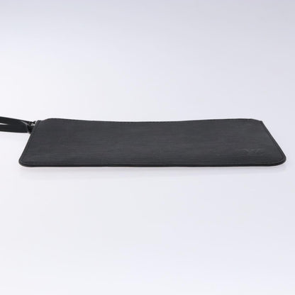 Louis Vuitton Neverfull Pochette Epi Leather, BLACK, LEATHER, Tote bag