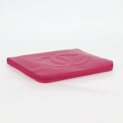 Chanel Vintage Clutch Bag Quilted Leather, PINK, LEATHER, Clutche & pouche