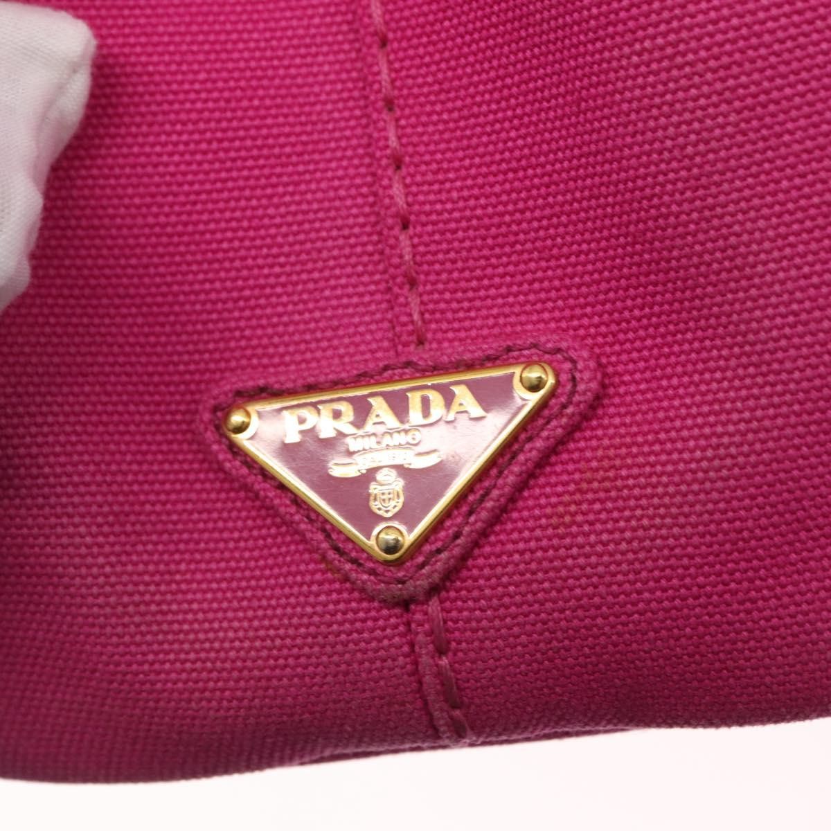 Prada Canapa Open Tote Canvas, PINK, CANVAS, Shoulder bag