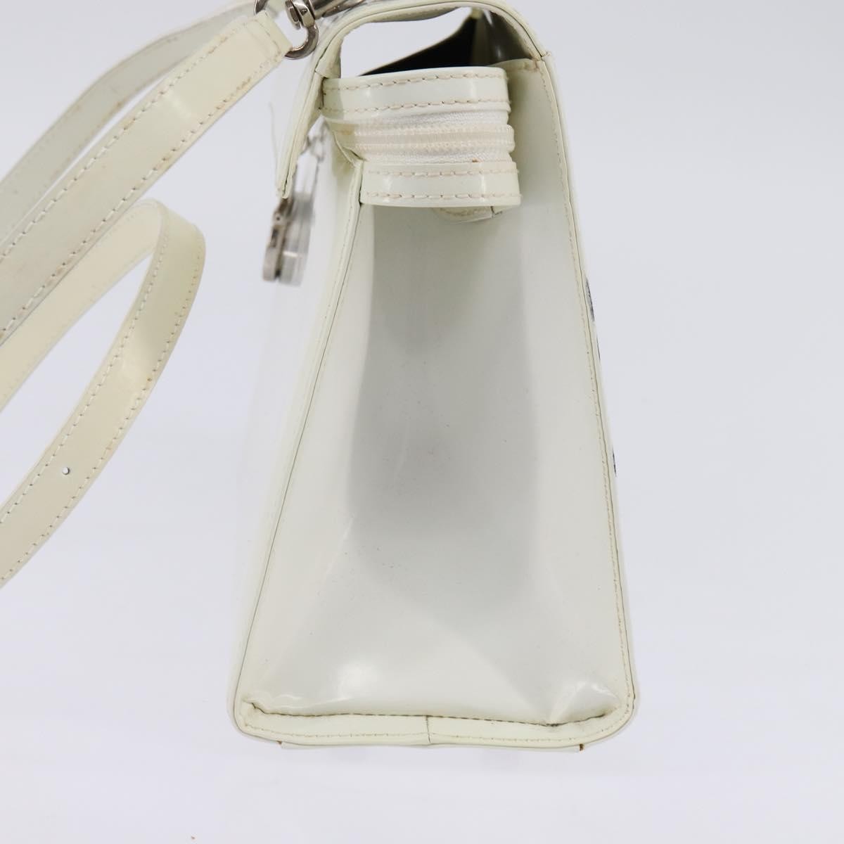 Salvatore Ferragamo Gancini handbag Patent leather, WHITE, PATENT_LEATHER, Handbag