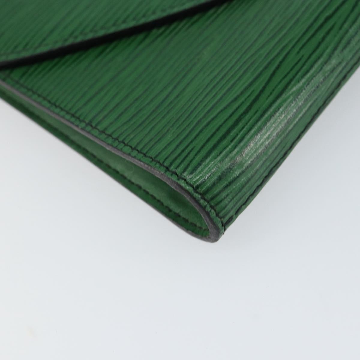 Louis Vuitton Art Deco Clutch Epi Leather, GREEN, LEATHER, Clutche & pouche