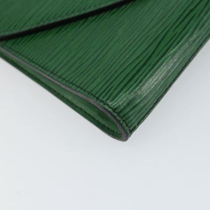 Louis Vuitton Art Deco Clutch Epi Leather, GREEN, LEATHER, Clutche & pouche