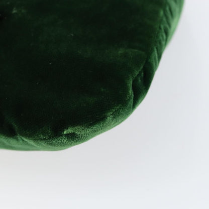 Prada Beads Pouch Velvet, GREEN, VELVET, Clutche & pouche