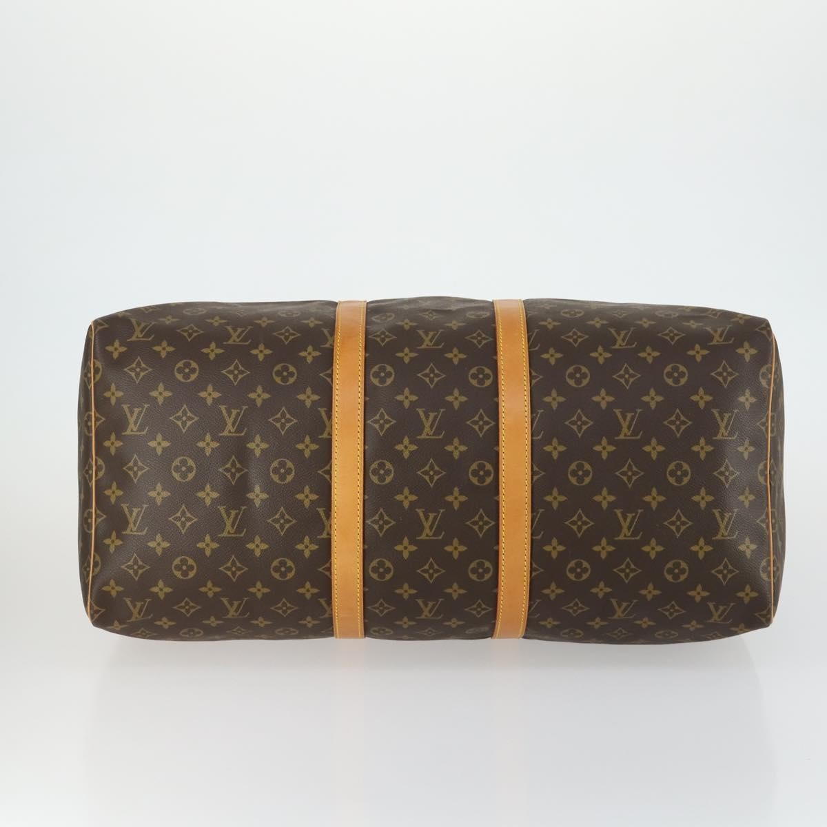 Louis Vuitton Keepall Bag Monogram Canvas, BROWN, CANVAS, Travel bag