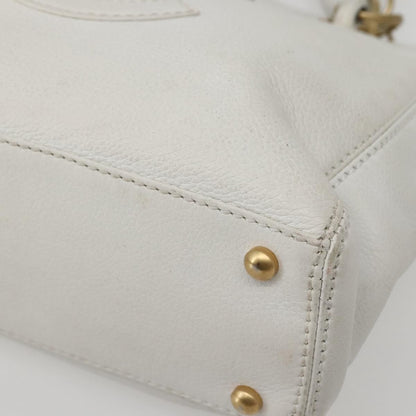 Chanel Vintage Timeless Chain Shoulder Bag Lambskin, WHITE, LEATHER, Tote bag