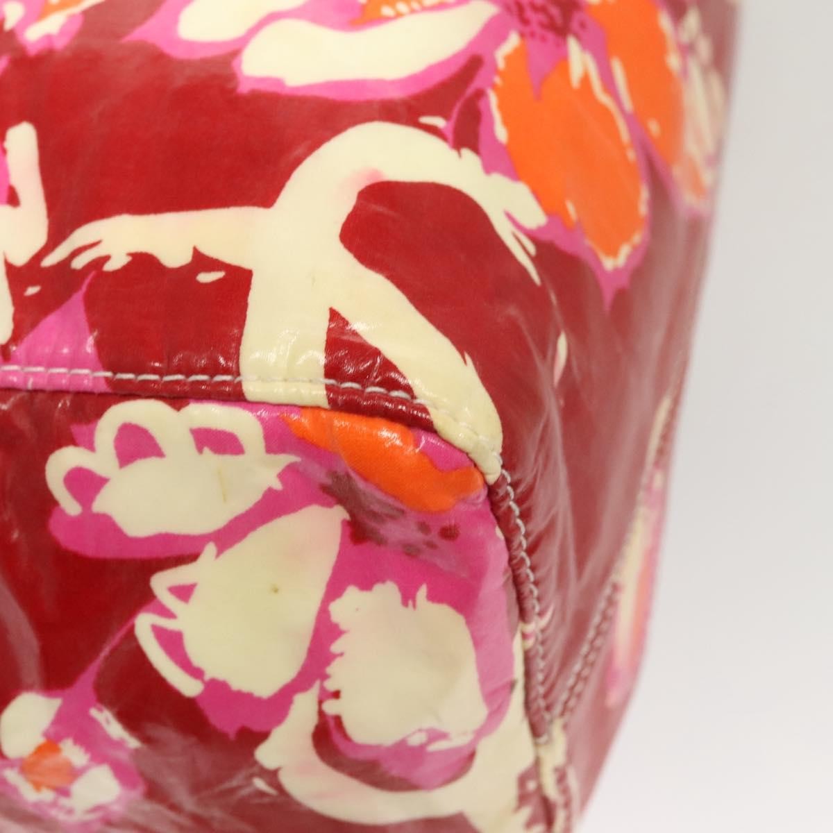 Chanel Vintage Floral Tote Patent leather, RED, PATENT_LEATHER, Tote bag