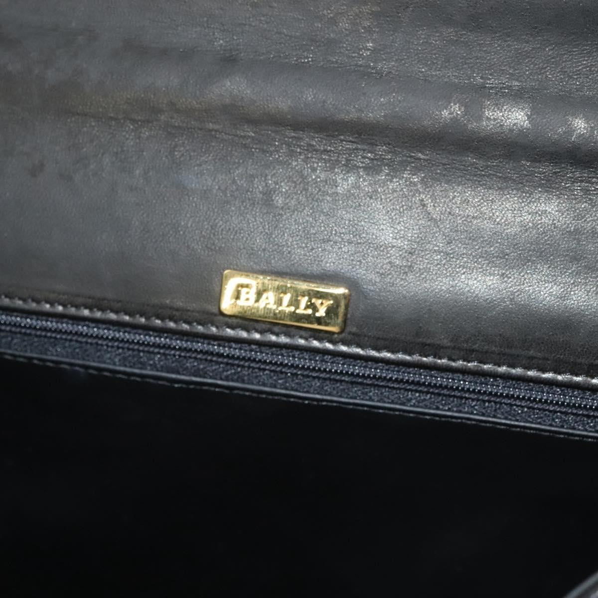 Bally Vintage Handbag Quilted Leather, BLACK, LEATHER, Handbag