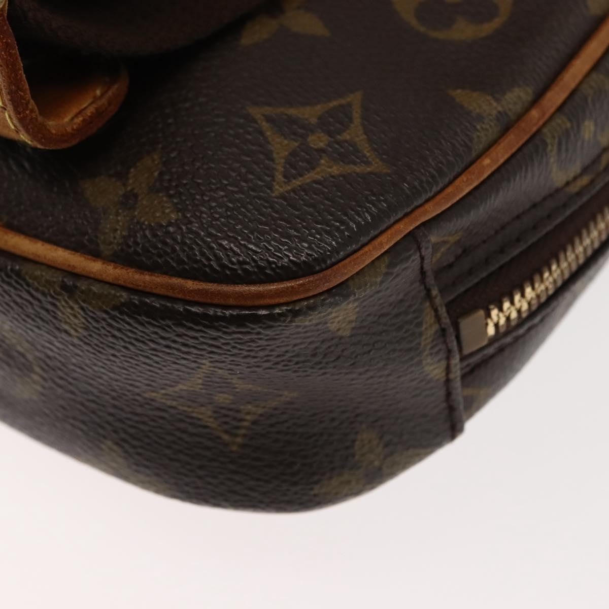 Louis Vuitton Pochette Gange Monogram Canvas, BROWN, CANVAS, Clutche & pouche