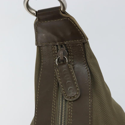 Gucci Vintage Bamboo Shoulder Bag Nylon, KHAKI, NYLON, Shoulder bag