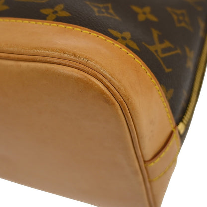Louis Vuitton Alma Handbag Monogram Canvas, Brown, Canvas, Handbag