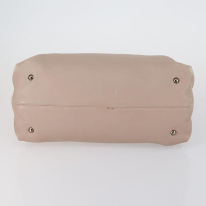 Salvatore Ferragamo Gancini Shoulder Bag Leather, BEIGE, LEATHER, Shoulder bag