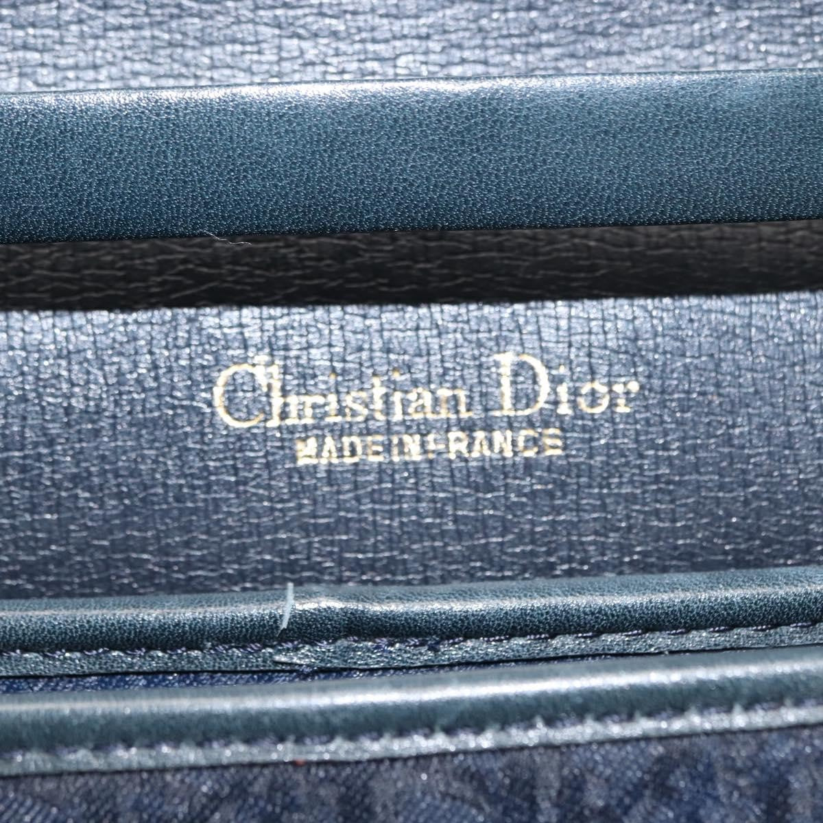 Christian Dior Vintage Trotter Shoulder Bag Canvas, NAVY, CANVAS, Shoulder bag