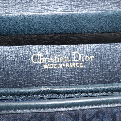 Christian Dior Vintage Trotter Shoulder Bag Canvas, NAVY, CANVAS, Shoulder bag