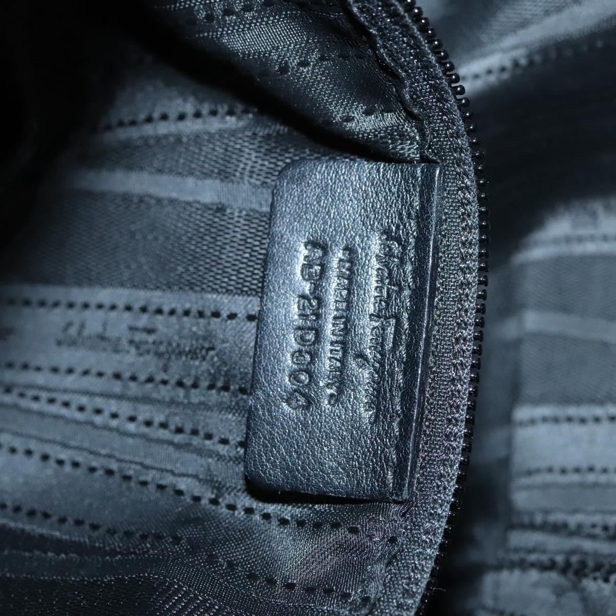 Salvatore Ferragamo Gancini handbag Leather, BLACK, LEATHER, Handbag