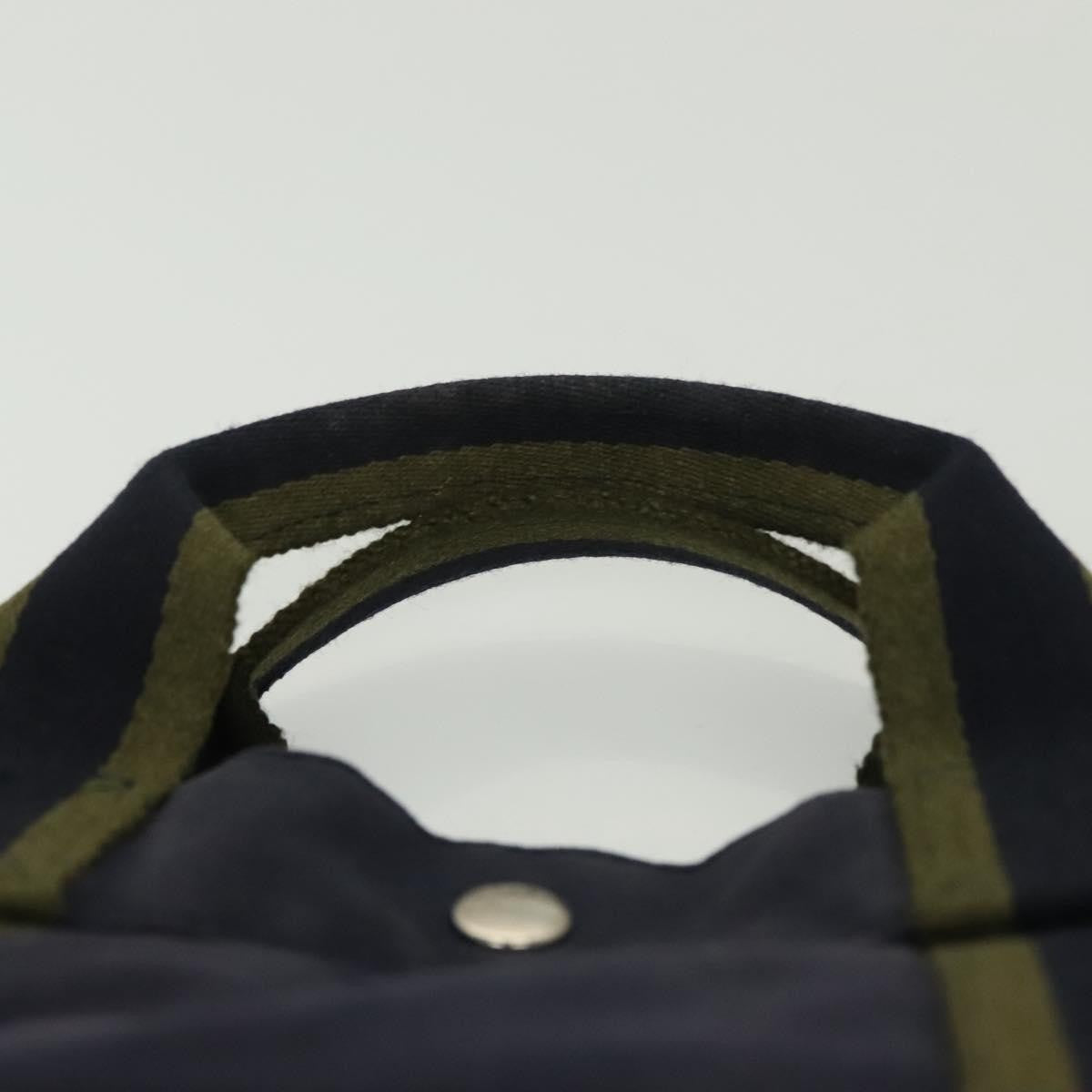 Hermes Fourre Tout Tote Toile, NAVY, CANVAS, Tote bag