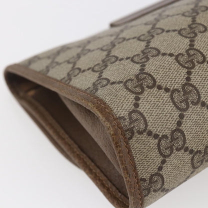 Gucci Sherry line pouch Canvas, BEIGE, PVC, Clutche & pouche
