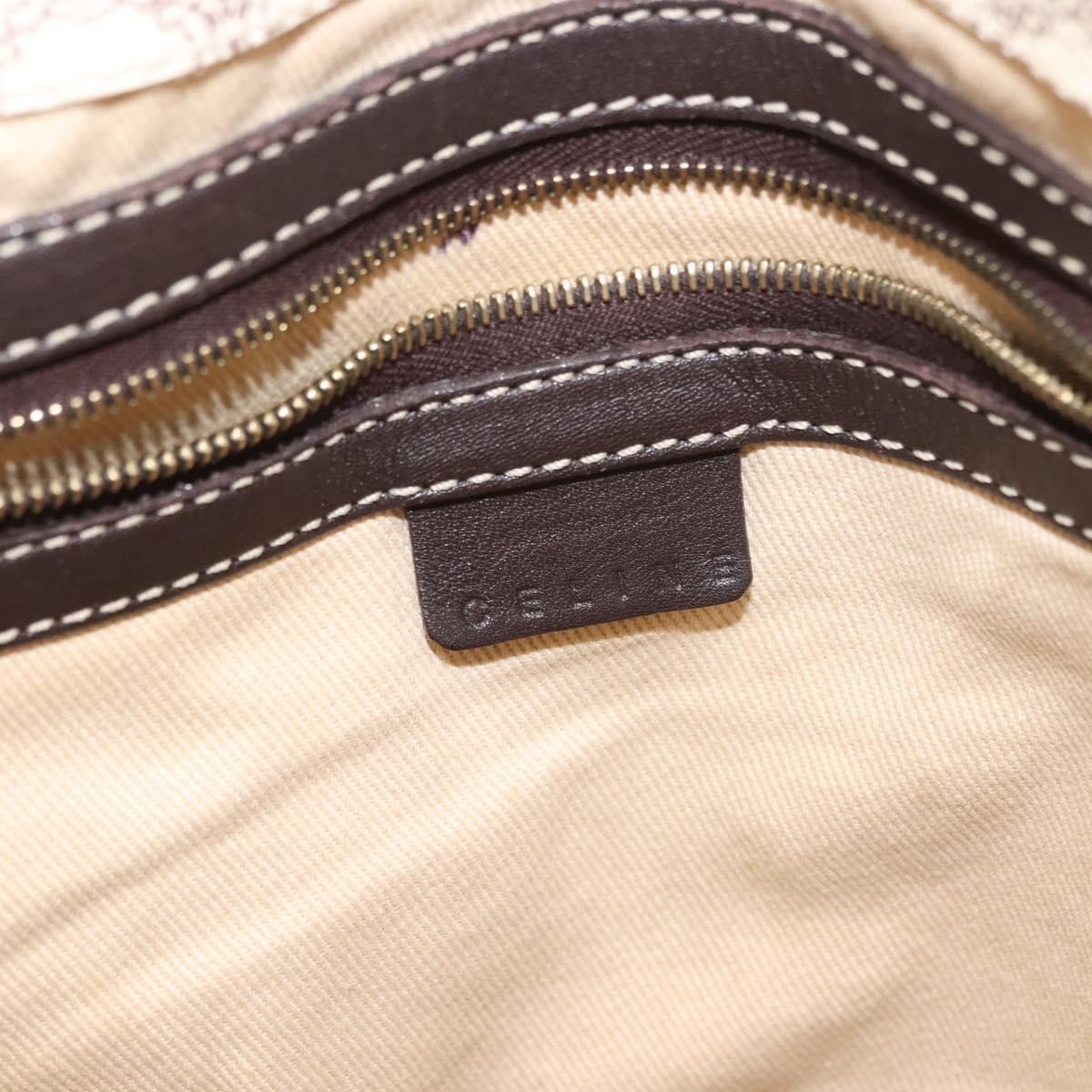 Celine Vintage Macadam Tote bag Canvas, WHITE, CANVAS, Tote bag