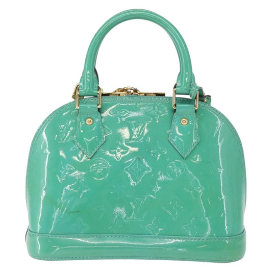 Louis Vuitton Alma Handbag Monogram Vernis, BLUE, PATENT_LEATHER, Handbag