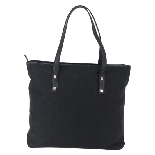 Salvatore Ferragamo Gancini Tote Gancini Canvas, BLACK, CANVAS, Tote bag